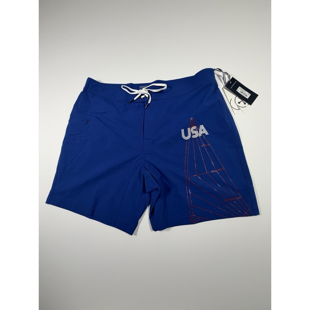 Vineyard Vines Size 36 Men's Swim OTG Board Shorts Blue Bay USA 7 in $128